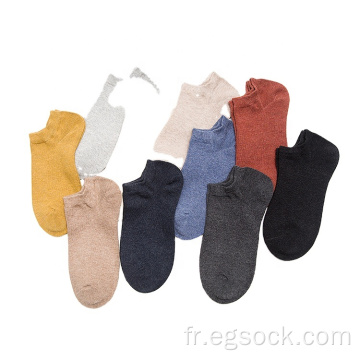 couleur unie mince femmes courtes chaussettes femmes